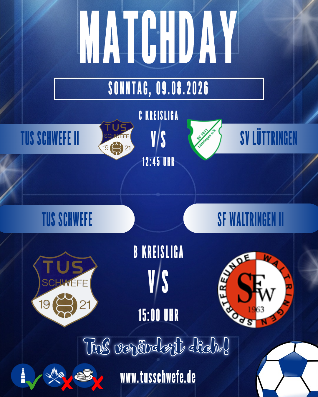 Doppelspieltag in Schwefe: Ligastart für beide Teams